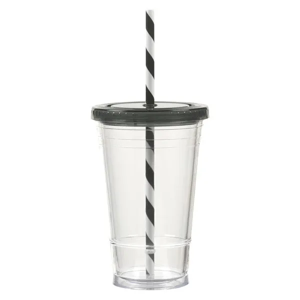 16 oz Slurpy with Striped Straw Tumbler