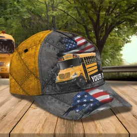 3D Classic Cap America Bus Driver Personalized Name Cap Namashops