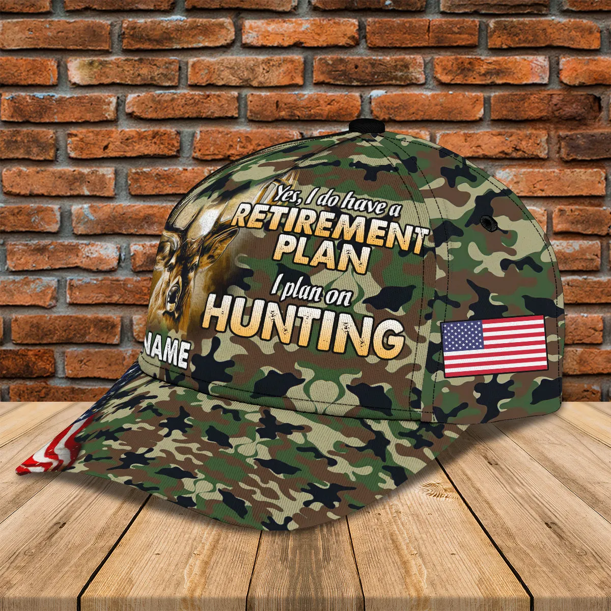 3D Classic Cap American Deer Hunting 3Personalized Name Cap Namashops