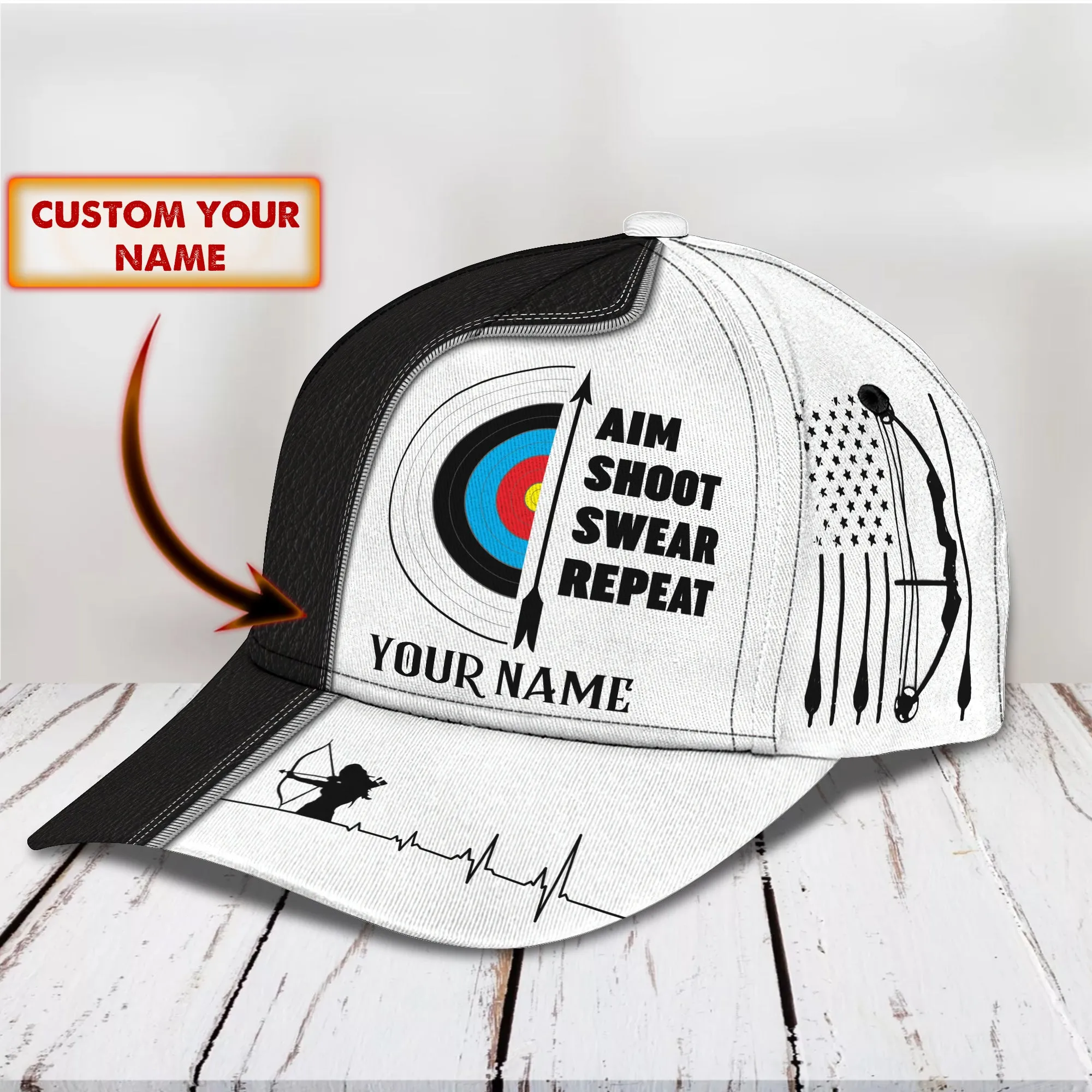 3D Classic Cap Archery 111 Personalized Name Cap Namashops