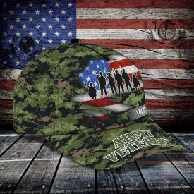 3D Classic Cap Army Veteran Personalized Name Cap Namashops