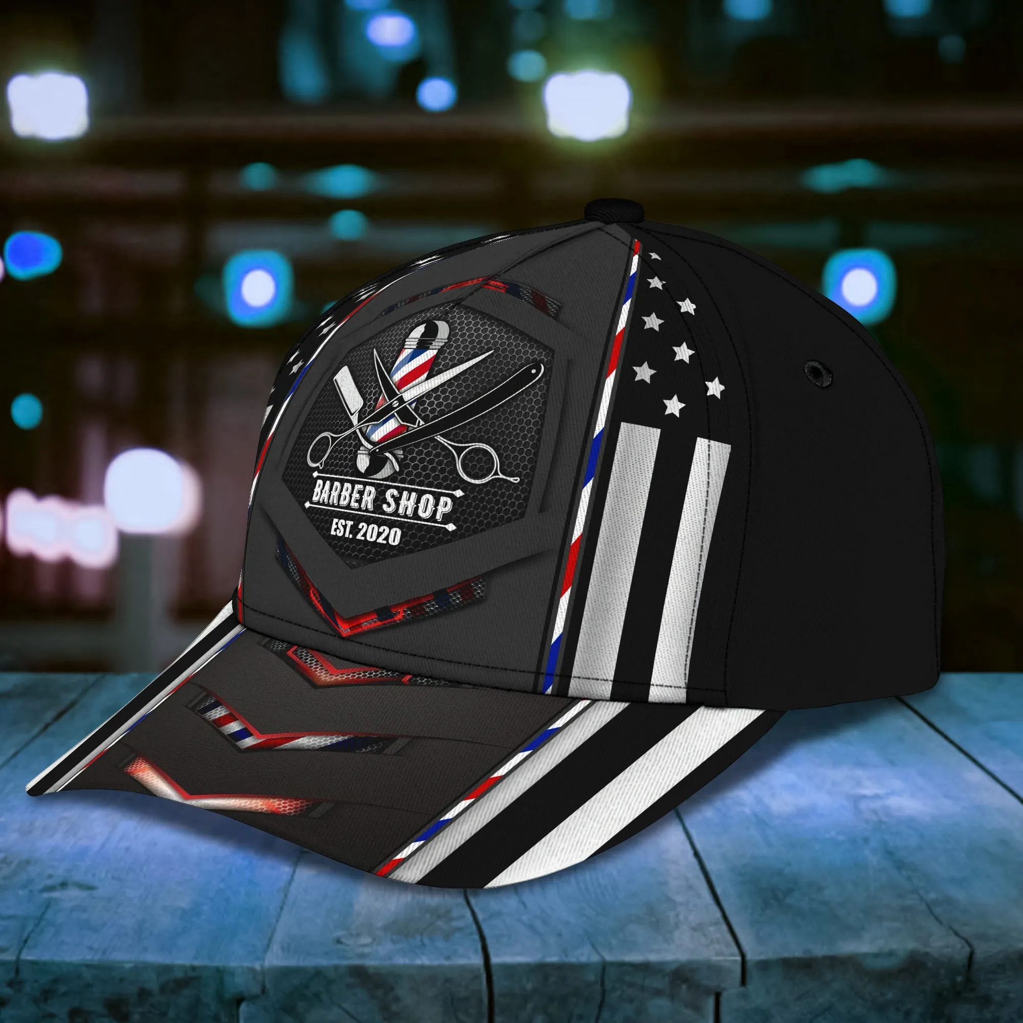 3D Classic Cap Barber Personalized Year Cap 1312 Namashops