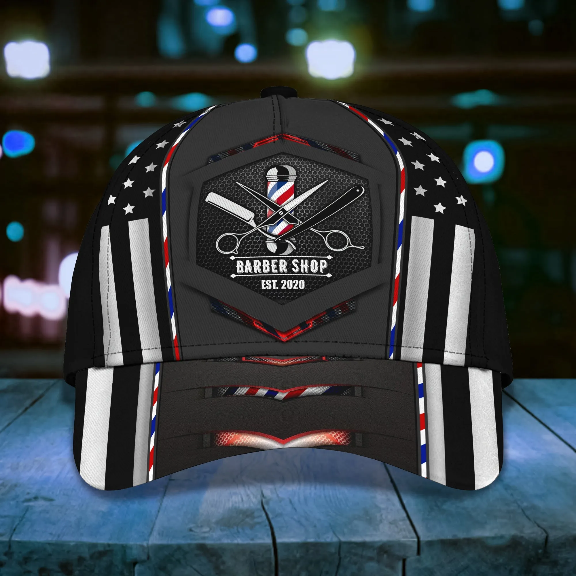 3D Classic Cap Barber Personalized Year Cap 1312 Namashops