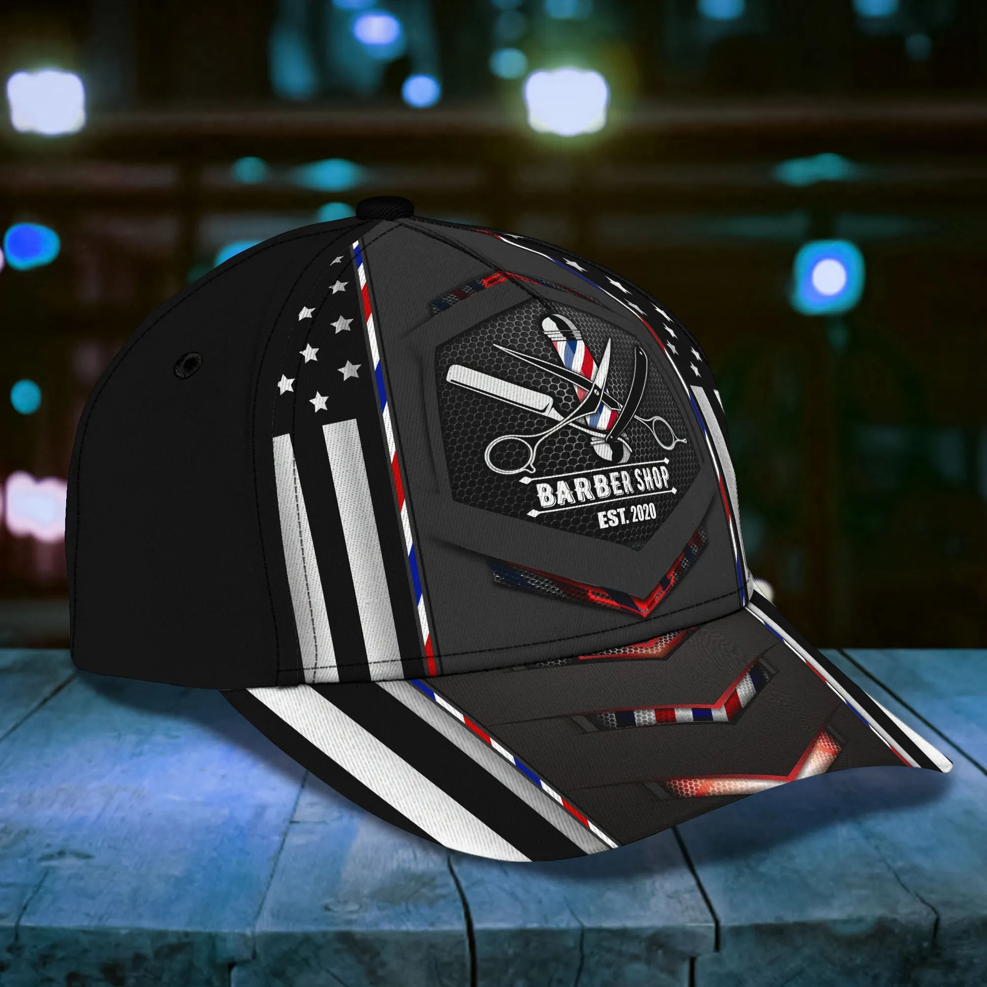 3D Classic Cap Barber Personalized Year Cap 1312 Namashops