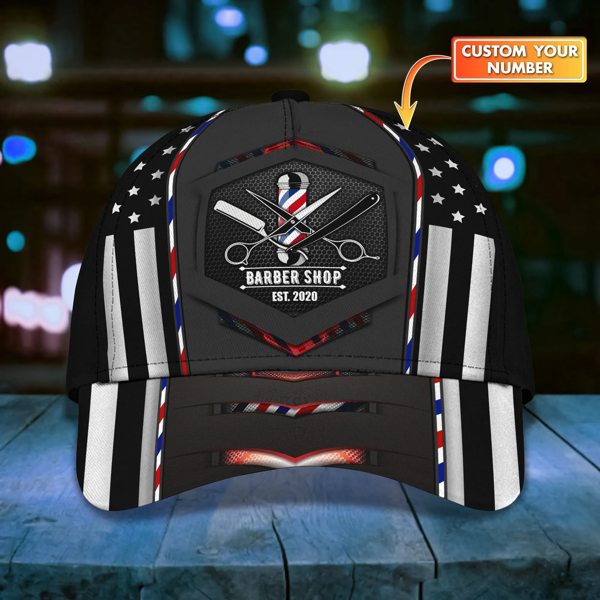 3D Classic Cap Barber Personalized Year Cap 1312 Namashops
