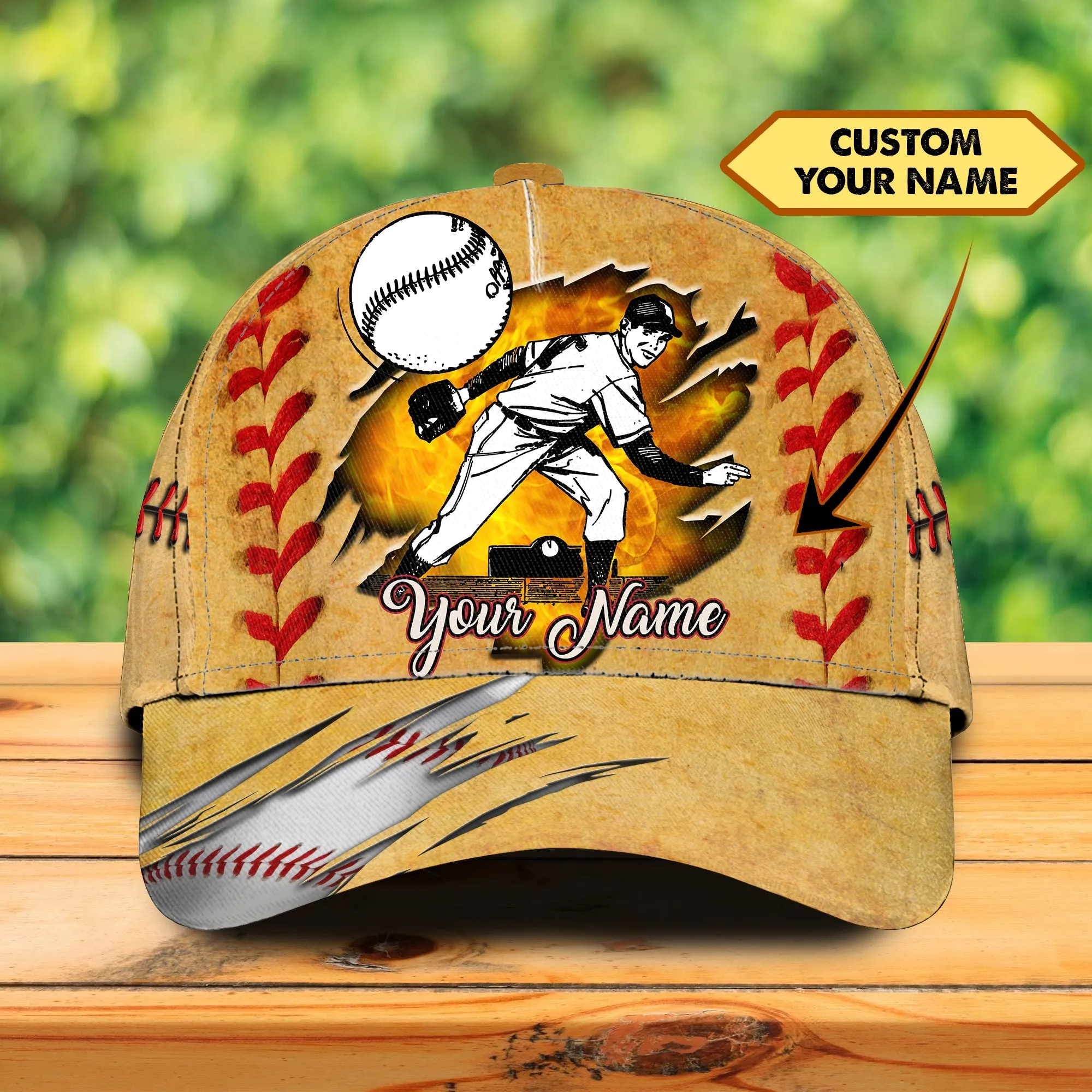 3D Classic Cap Baseball Personalized Name Cap