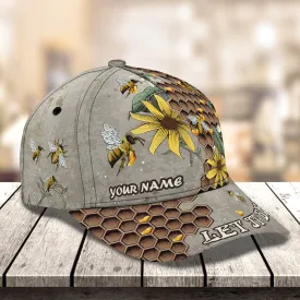 3D Classic Cap Bee 02 (New) Personalized Name Cap Namashops