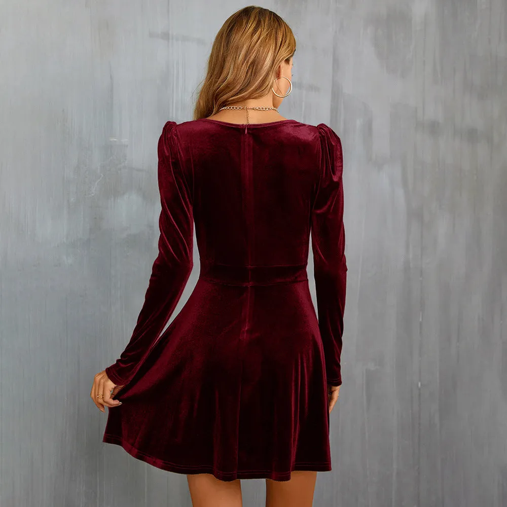 A-Shaped Velvet Dress