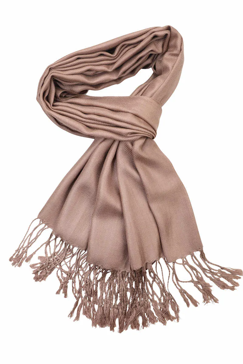 Achillea Camel Brown Pashmina Scarf