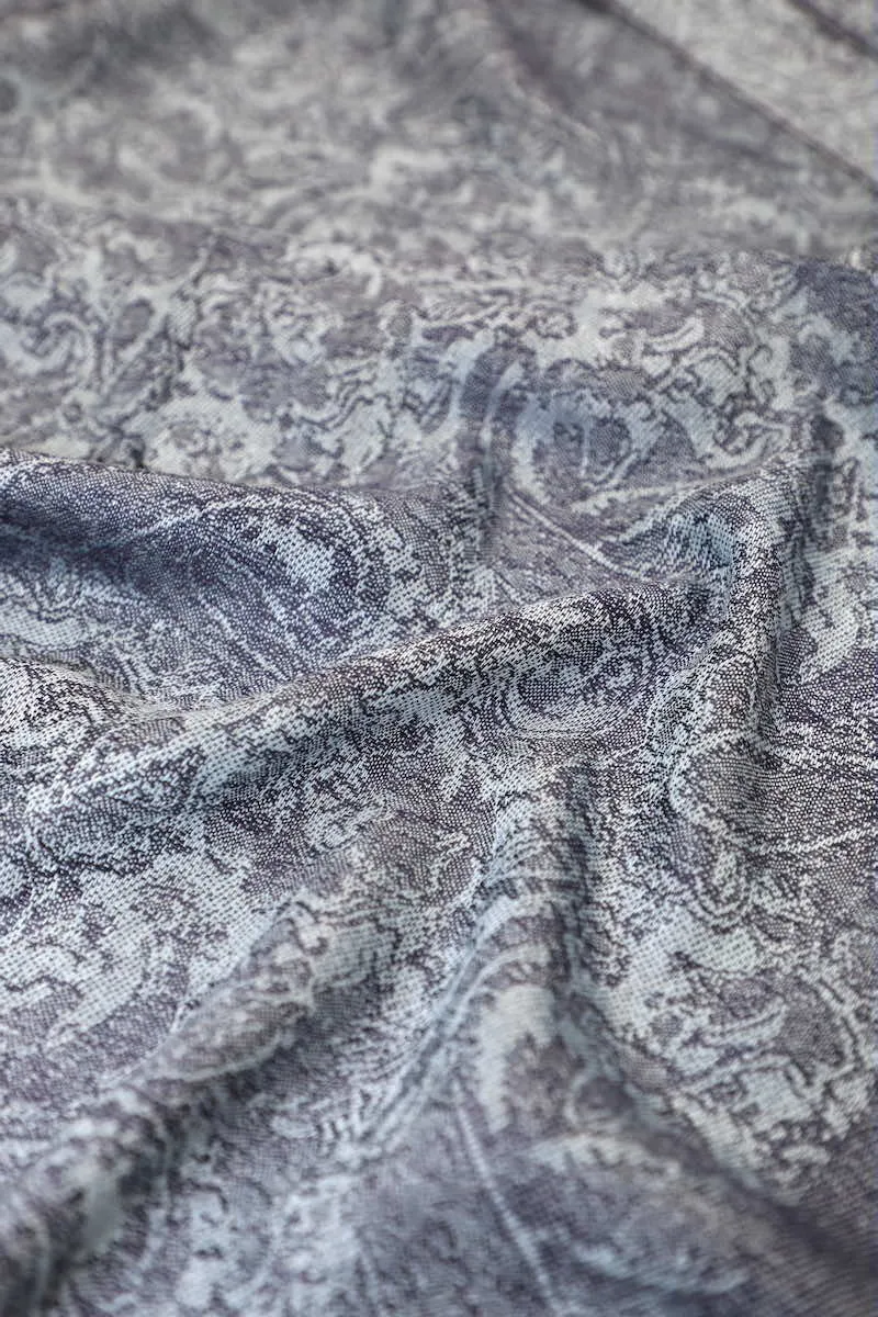 Achillea Steel Blue Jacquard Pashmina Scarf
