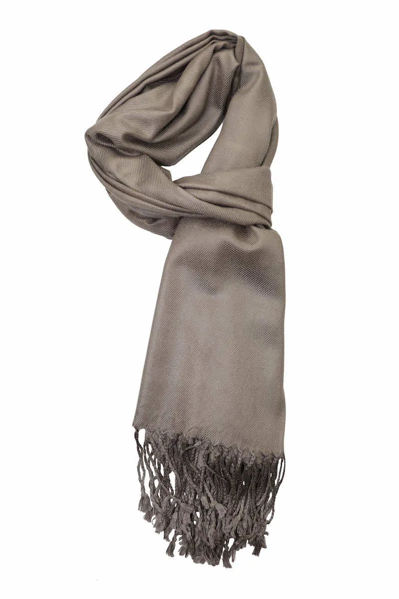 Achillea Taupe Pashmina Scarf