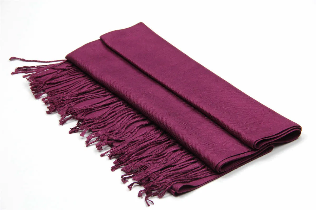 Achillea Wine Pashmina Scarf