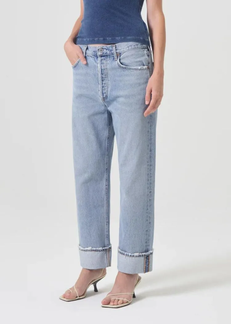 Agolde Fran Low Slung Easy Straight- Force
