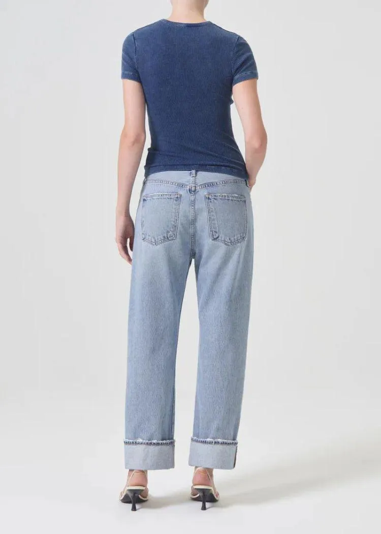 Agolde Fran Low Slung Easy Straight- Force