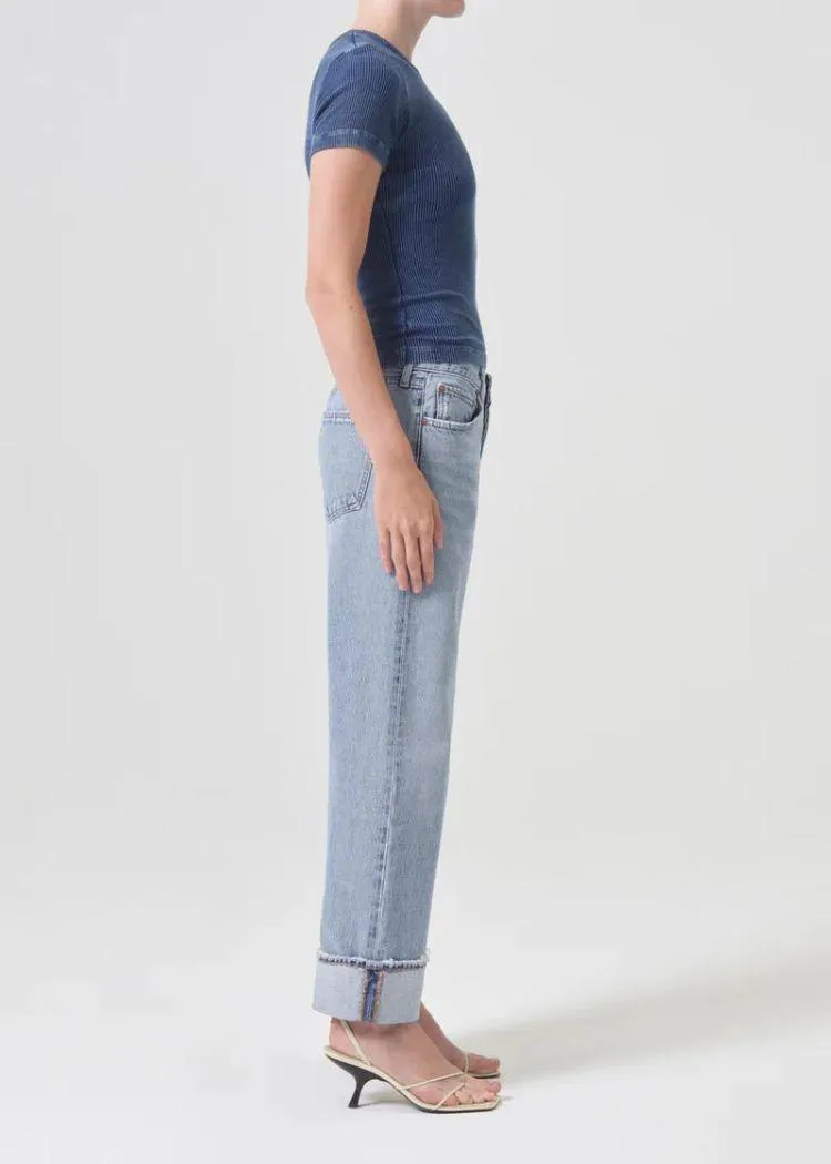 Agolde Fran Low Slung Easy Straight- Force