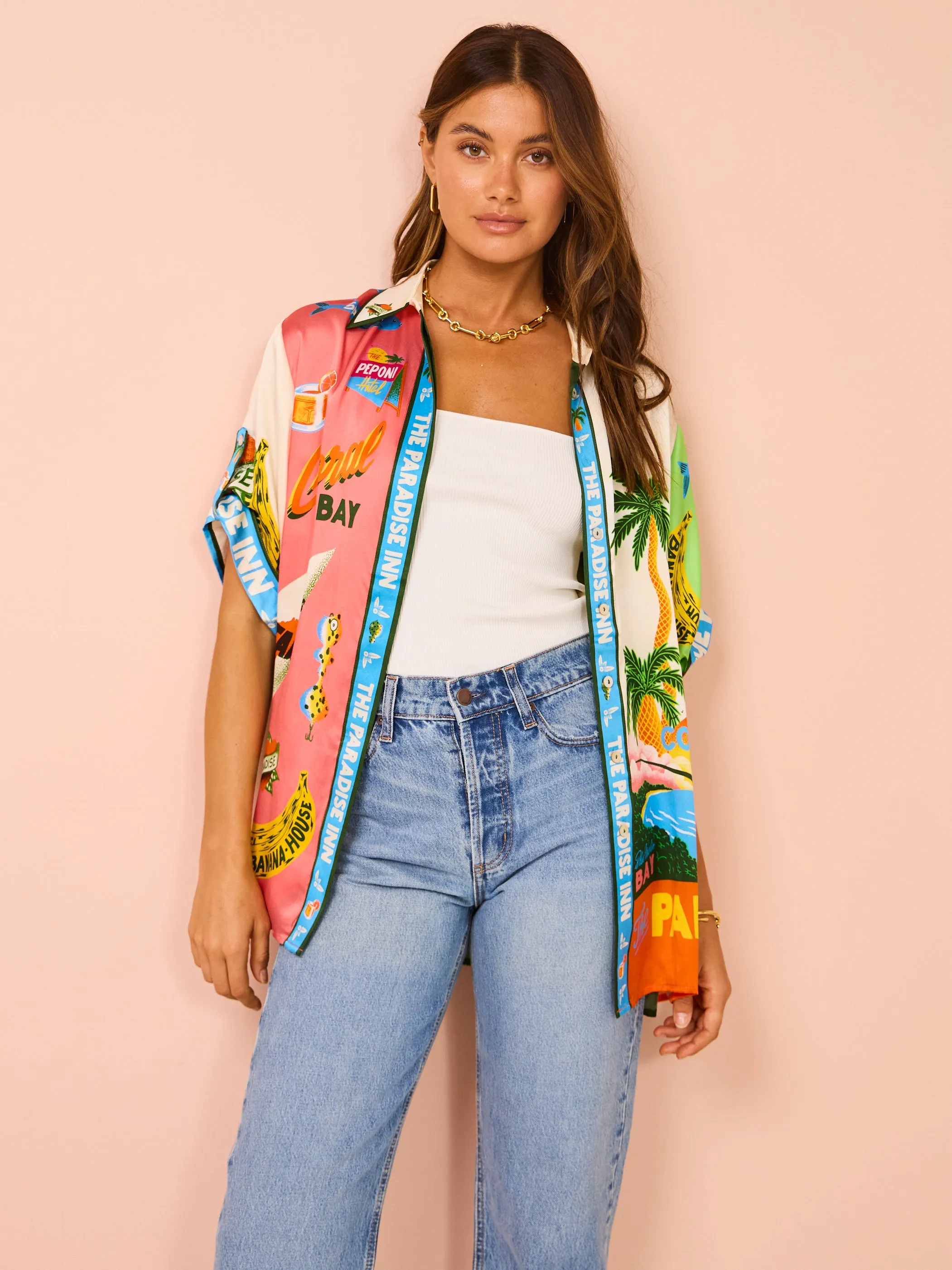 Alemais Paradiso Silk Shirt in Multi