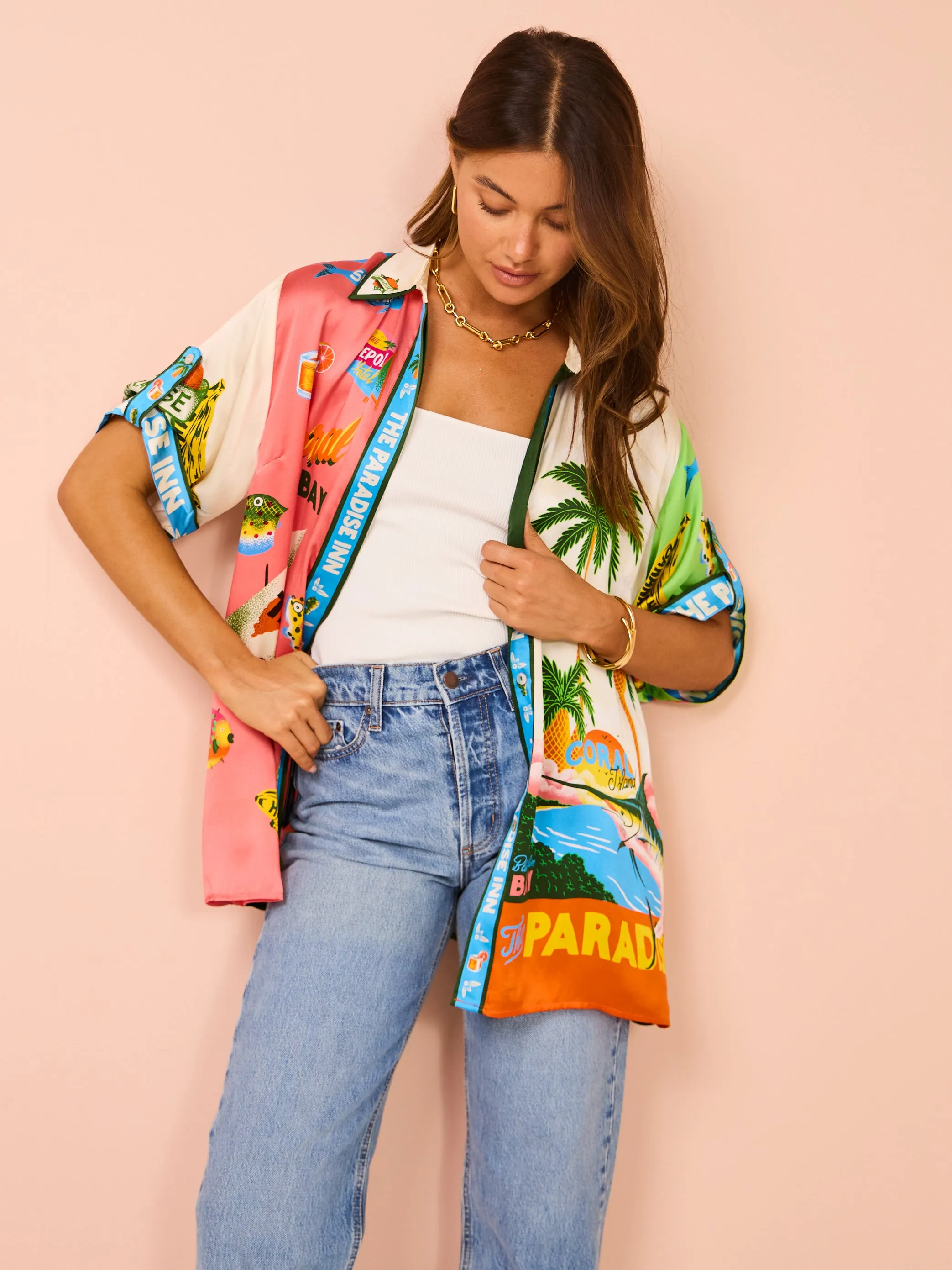 Alemais Paradiso Silk Shirt in Multi