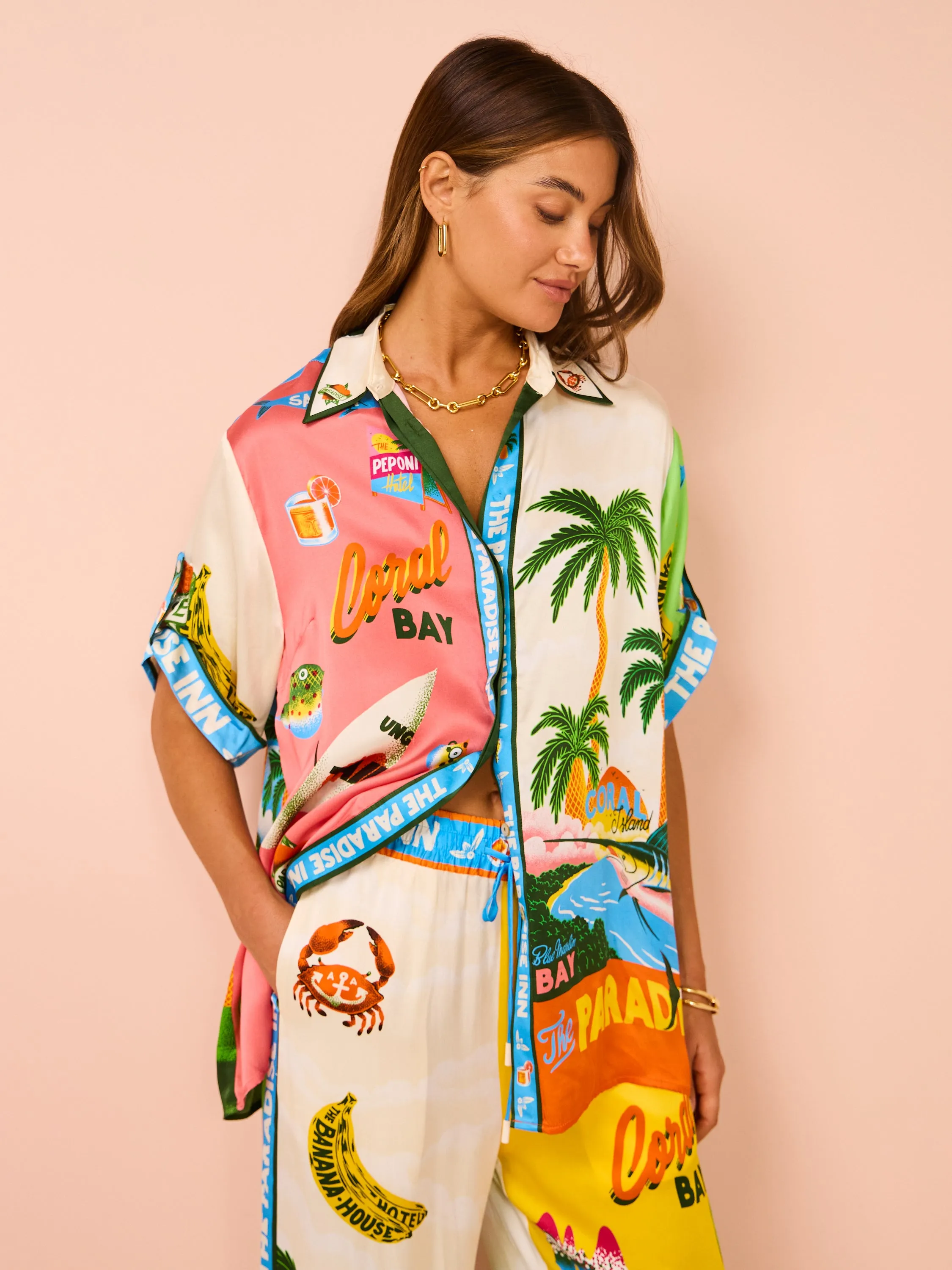 Alemais Paradiso Silk Shirt in Multi