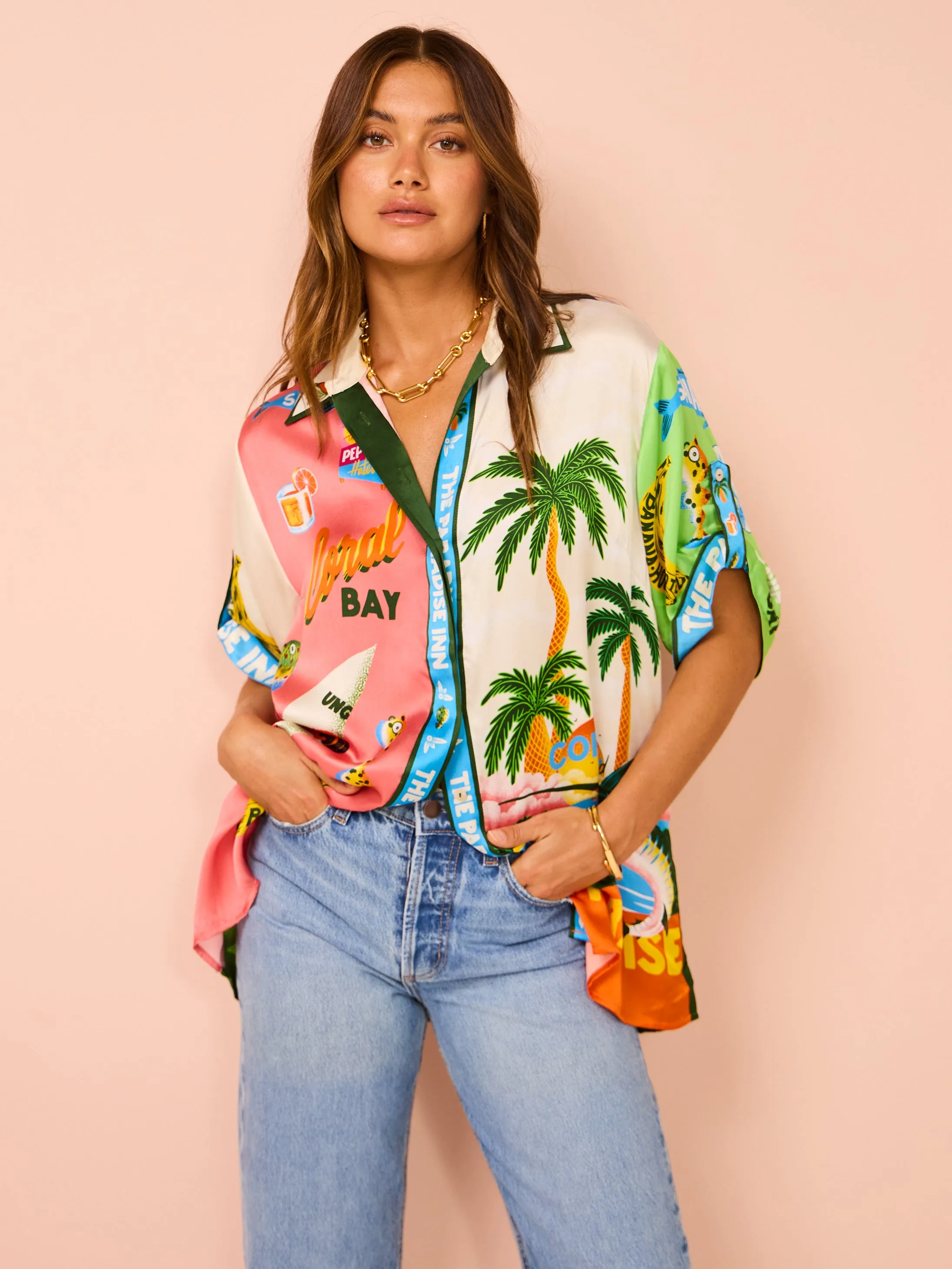 Alemais Paradiso Silk Shirt in Multi