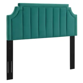 Alyona Channel Tufted Performance Velvet Twin Headboard By Modway - MOD-6346 - Teal