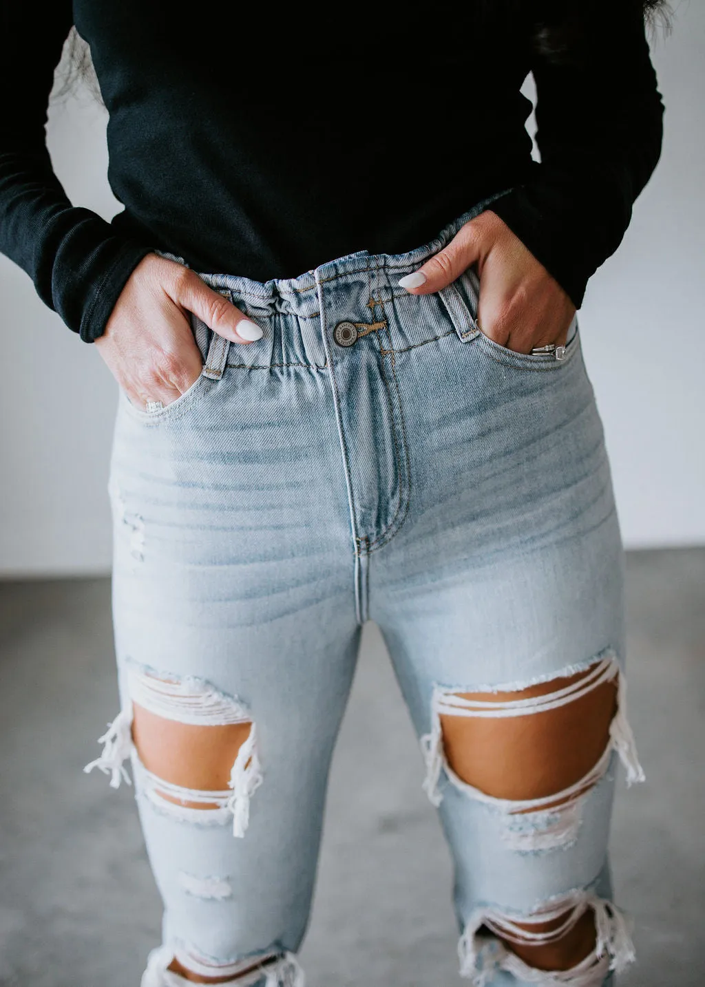Audra KanCan Paperbag Mom Jean
