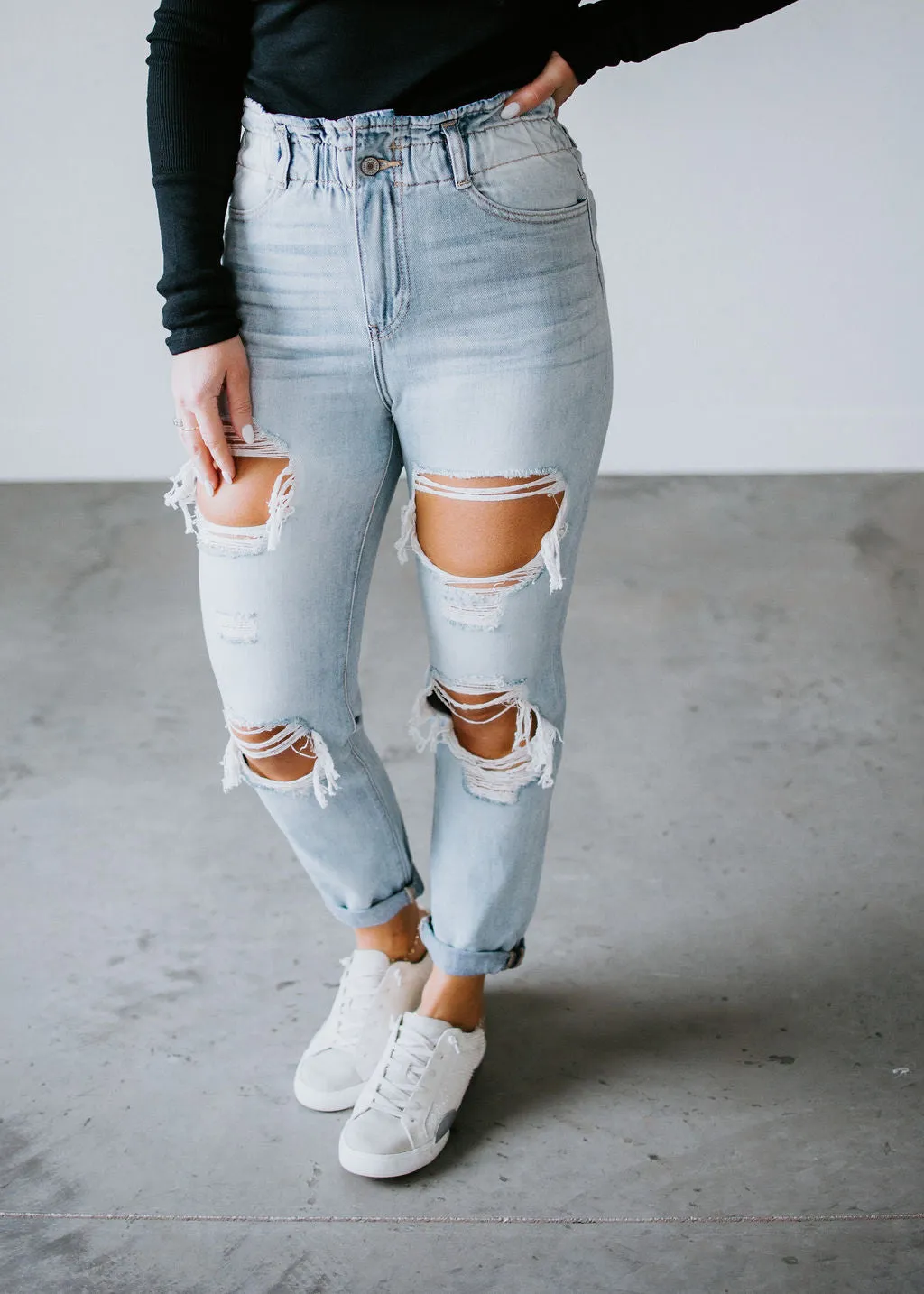 Audra KanCan Paperbag Mom Jean