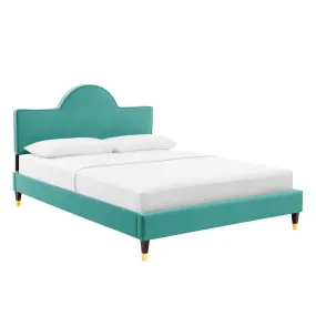 Aurora Performance Velvet Full Bed By Modway - MOD-7031 - Teal