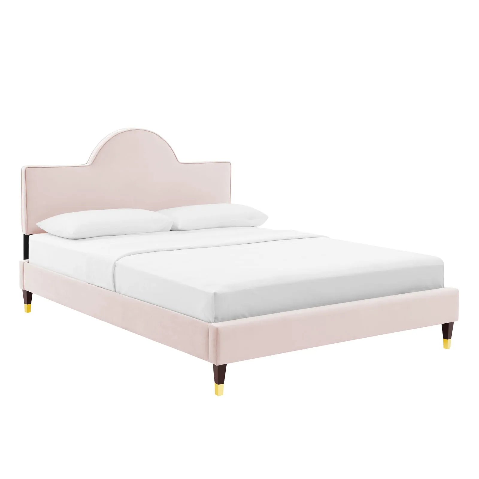 Aurora Performance Velvet Queen Bed By Modway - MOD-6517 - Pink