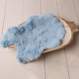 Babymoon Rabbit Fur | Basket Filler | Baby Photography Props | Sky Blue