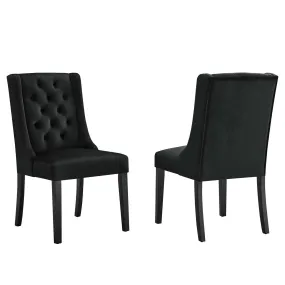 Baronet Performance Velvet Dining Chairs - Set of 2 By Modway - EEI-5013 - Black