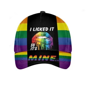 Baseball LGBT Pride 3D All Over Print Cap I Licked It So It's Mine Classic Cap, Lgbt Pride Accessories