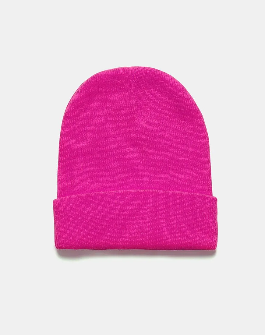 Beanie Hat in Hot Pink
