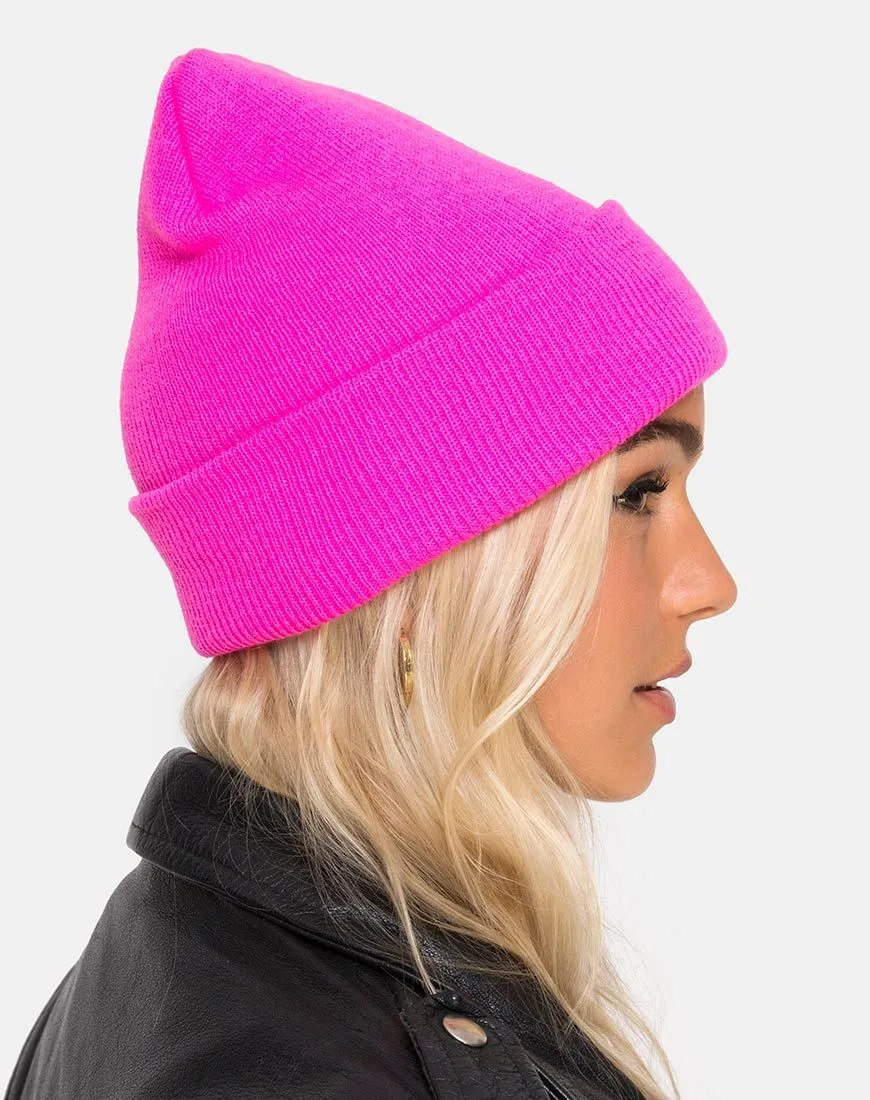 Beanie Hat in Hot Pink
