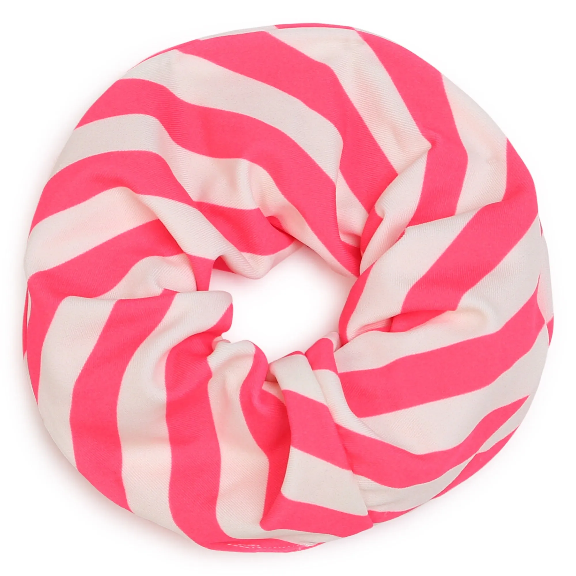Billieblush Asymmetrical Shoulder Striped Swimsuit with Scrunchie