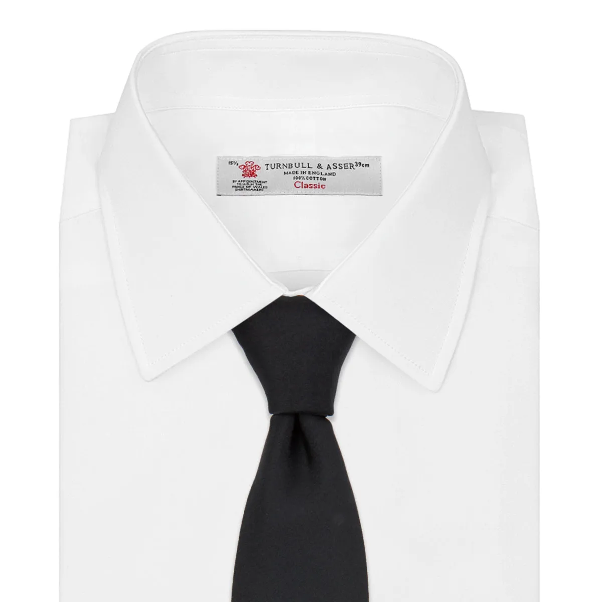Black Plain Satin Silk Tie