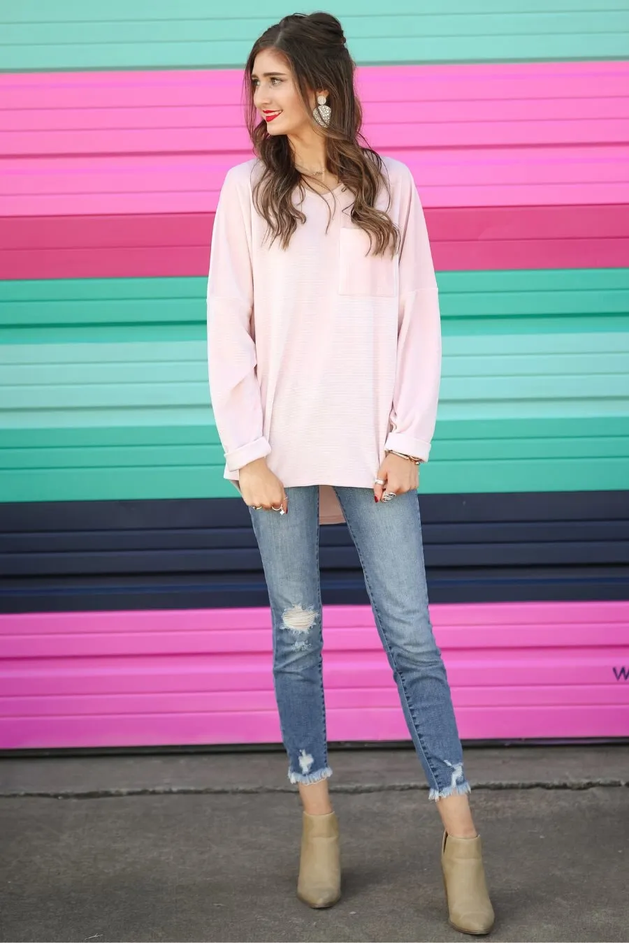 Blushing Over You Velvet Top