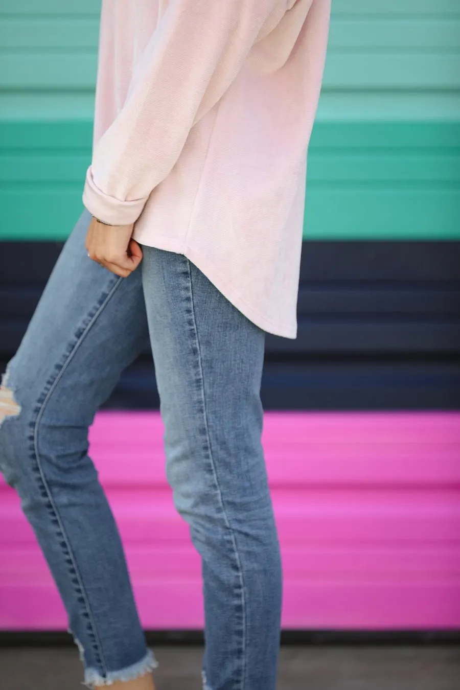 Blushing Over You Velvet Top