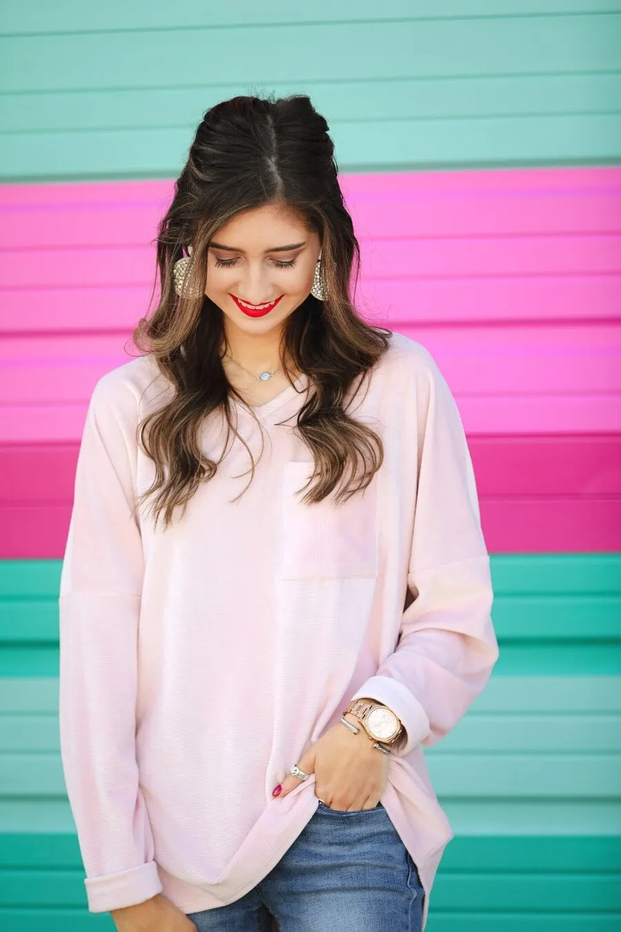 Blushing Over You Velvet Top