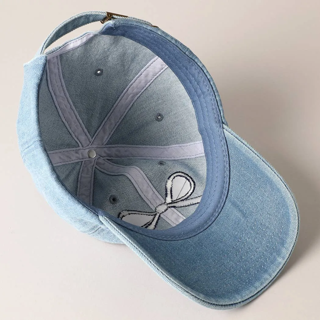 Bow Denim Baseball