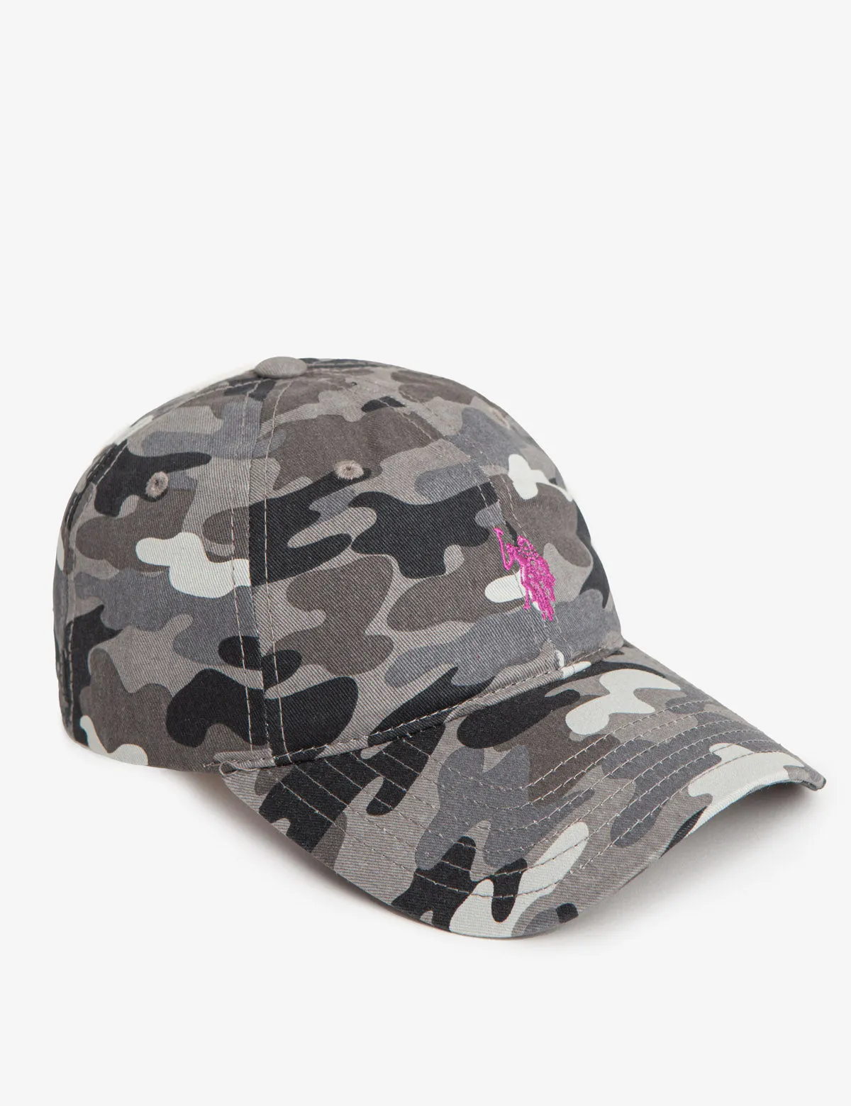 CAMO DAD CAP WITH EMBROIDERED LOGO