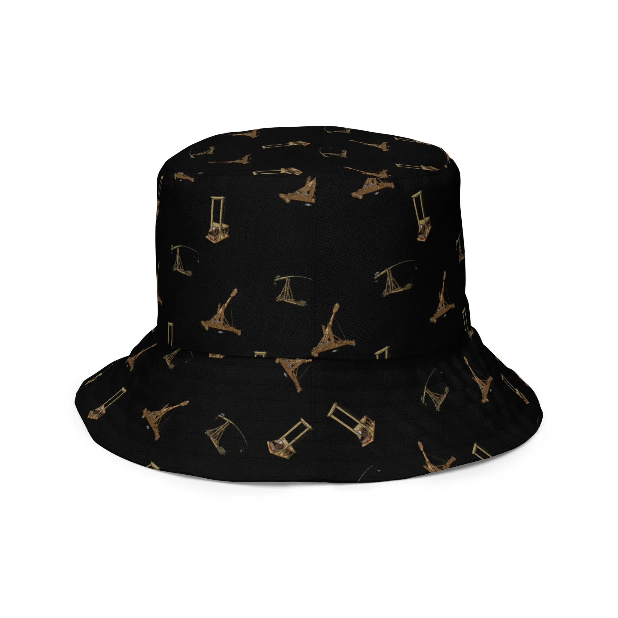 Catapults Trebuchets and Guillotines Liberty Maniacs Reversible bucket hat