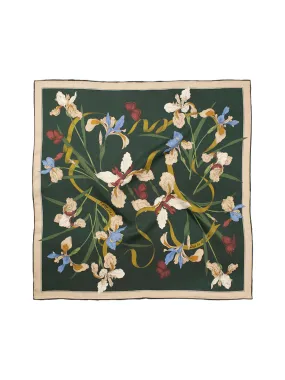 Chowxiaodou 16 Momme Iris Silk Twill Small Square Scarf 65*65