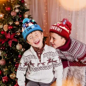 Christmas Knitted LED Beanie