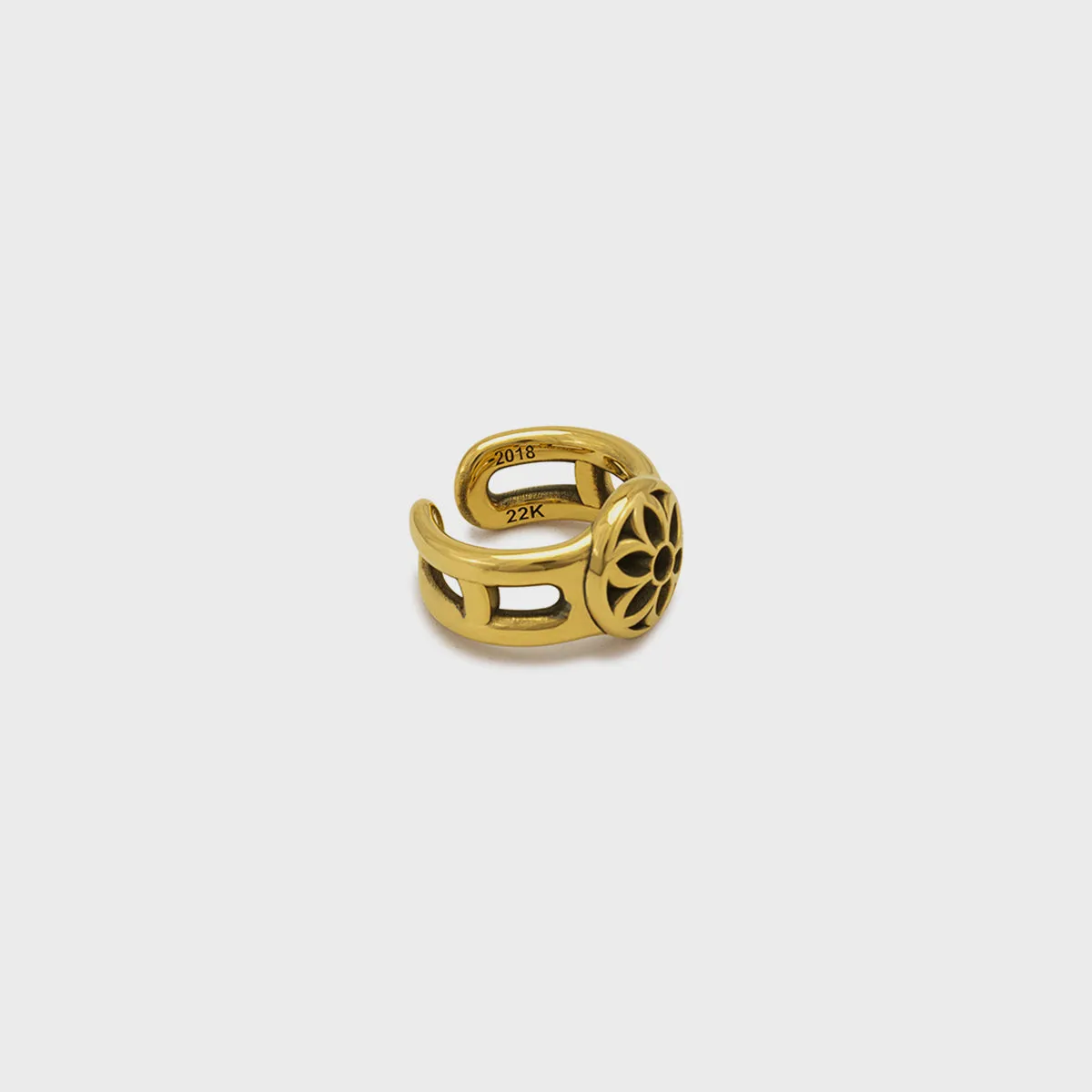 Cigar Band | Rosette - 18K Yellow Gold