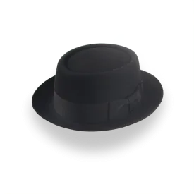 Classic Black Porkpie Hat in Quality Fur Felt | The Soul