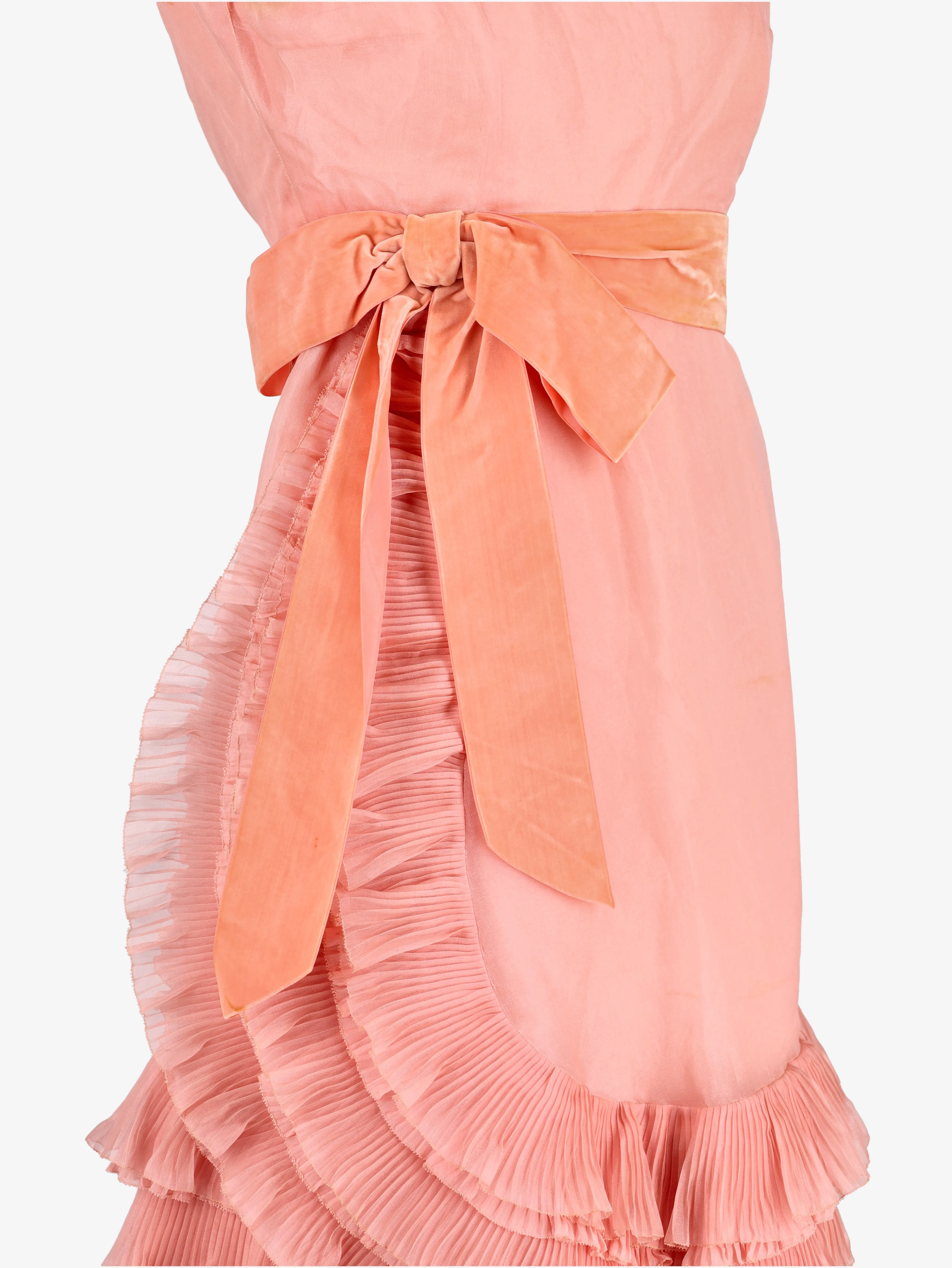 Cocktail Dress With Bow Belt - 50s