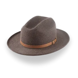 Custom Crafted Open Road Fedora in Mélange Fur Felt | The Tatooine