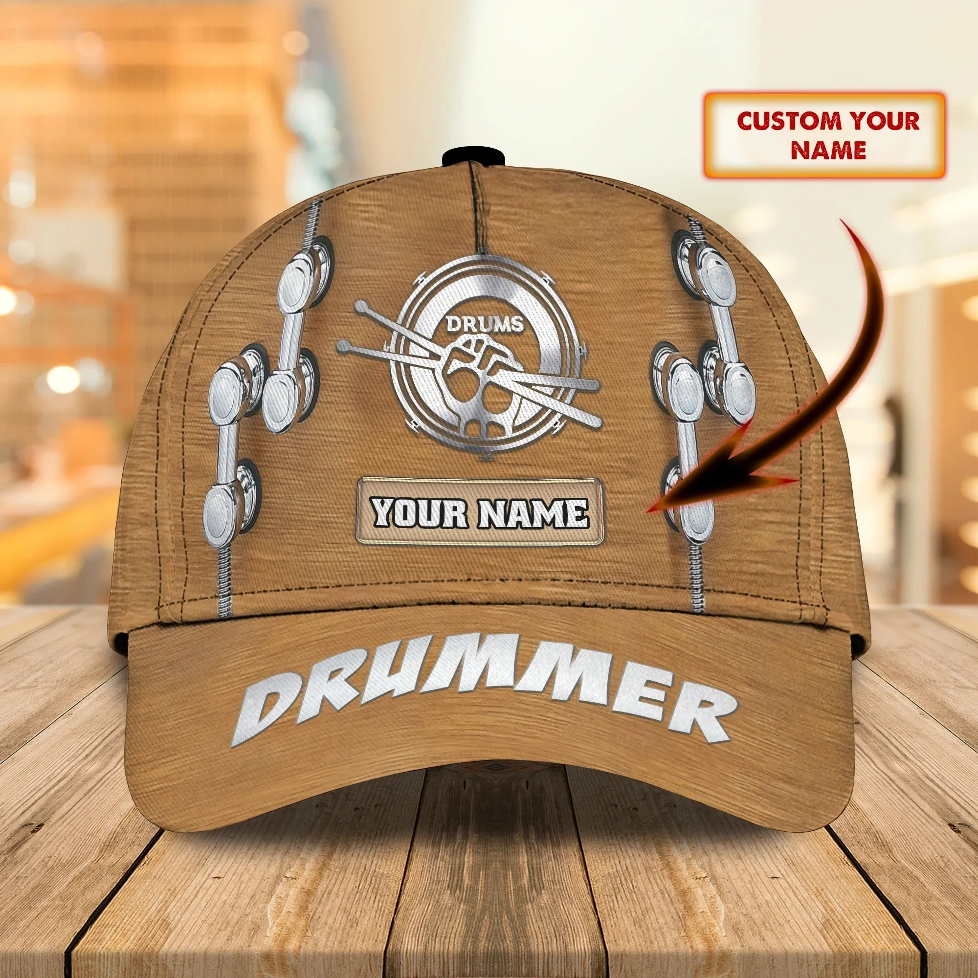 Custom Funny Baseball Full Print Drum Caps Hats, To My Boy Daughter Drummer Cap Hat, Drum Lover Gifts