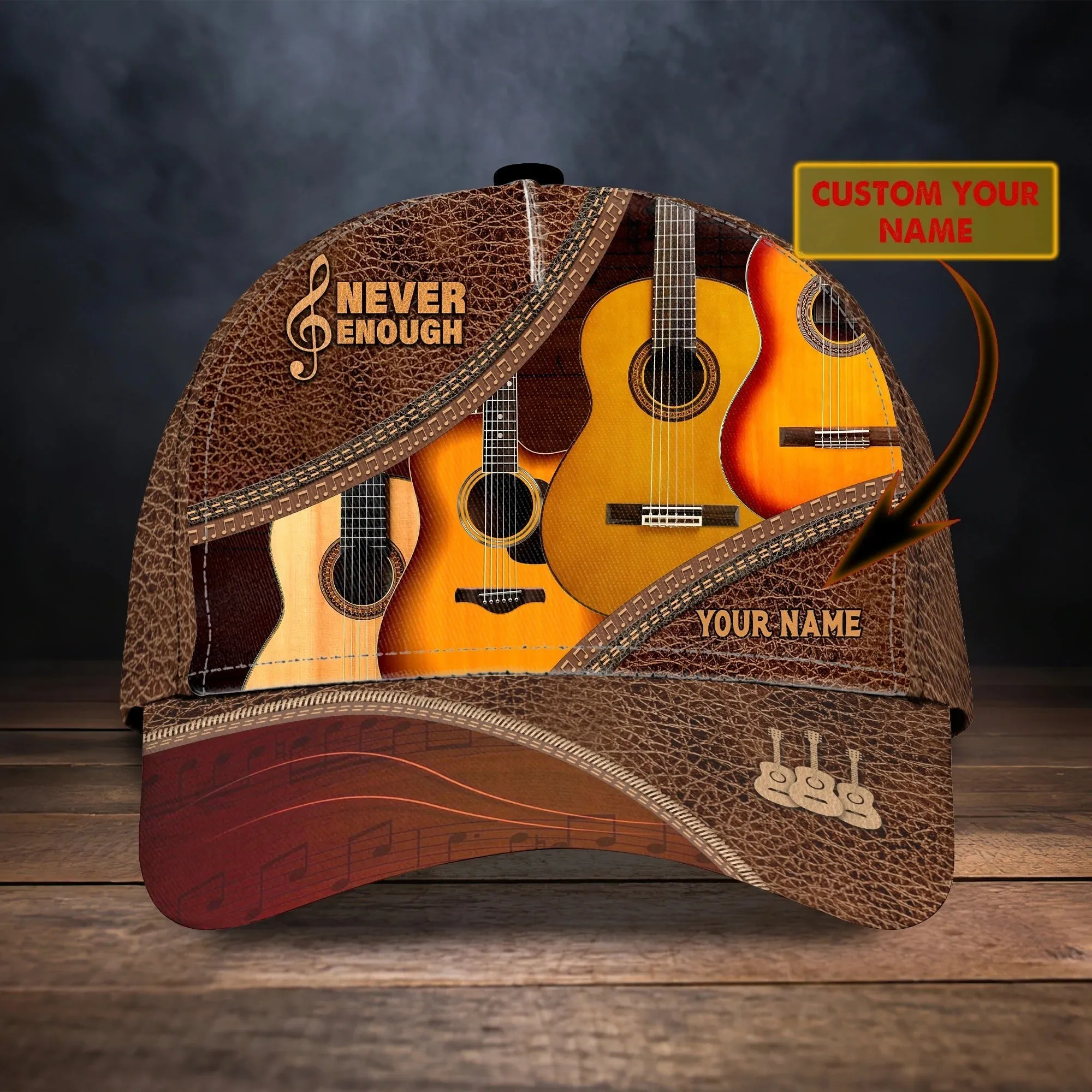 Custom Guitar Cap Hat Or Guitarist Man Travel Summer Cap Hat, Present To Guitar And Music Lovers
