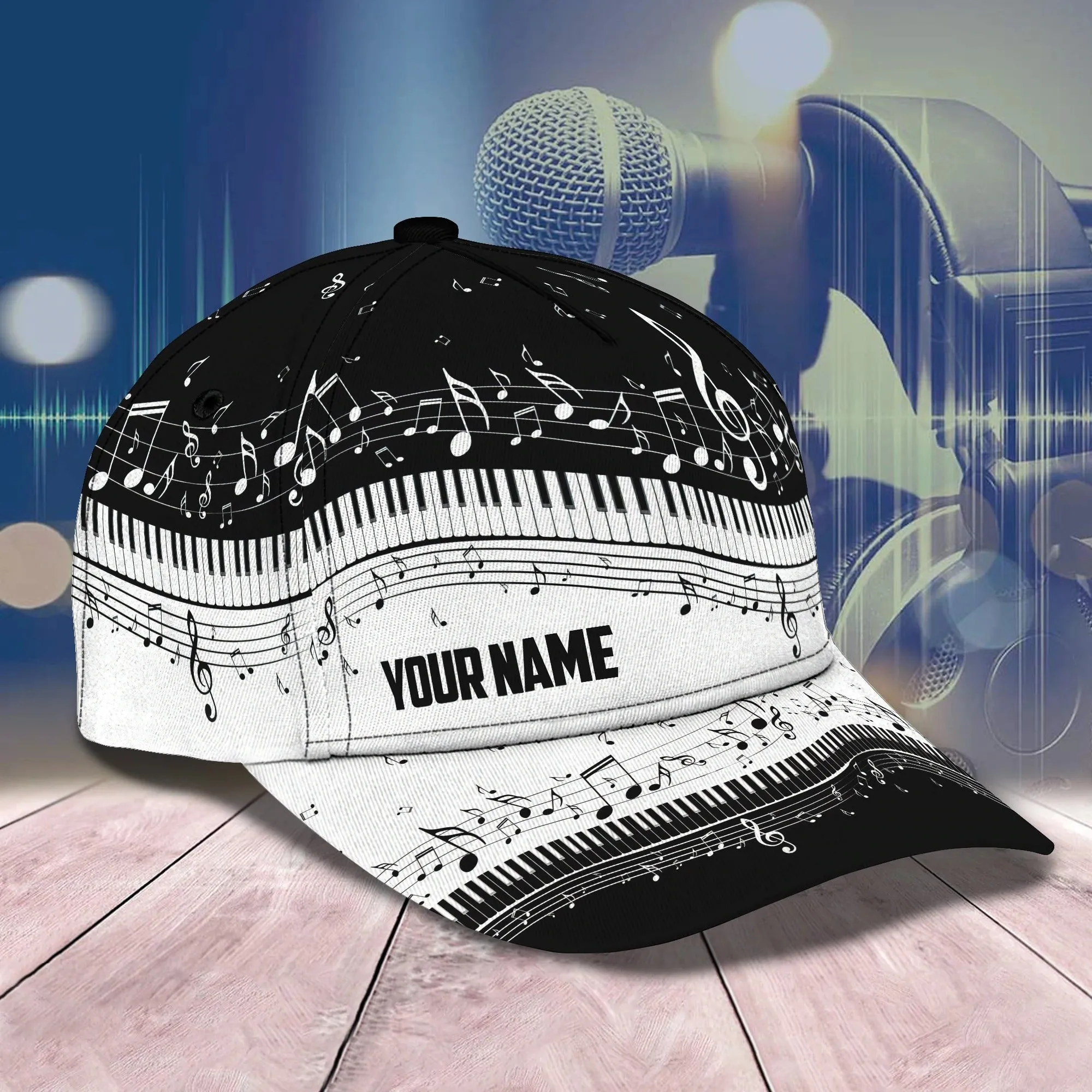 Custom Piano Baseball Cap Full Print For Piano Lover, To My Wife, Husband, Son, Daughter Piano Lover Gifts